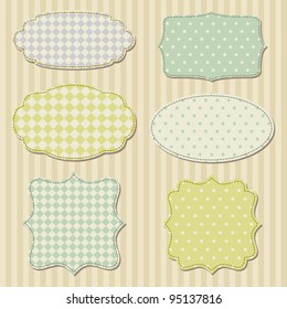 Vector set of vintage frames