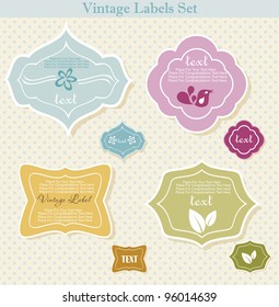 Vector set of vintage frames
