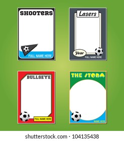 Vector Set: Vintage Futbol/Soccer Trading Card Frames