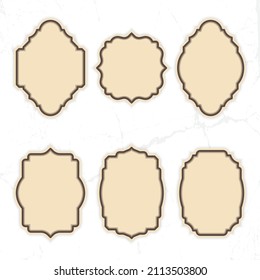 Vector set vintage label design element.	