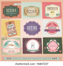 Vector set vintage labels 2