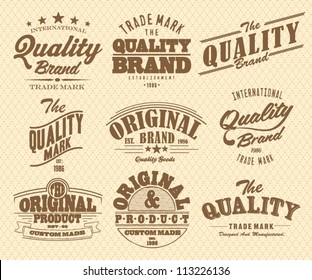 Vector set vintage labels