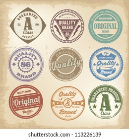 Vector set vintage labels