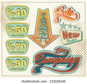 Vector set vintage labels