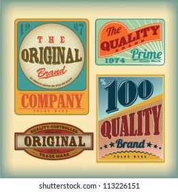 Vector set vintage labels