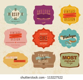 Vector Set Vintage Labels