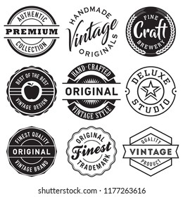 Vector Set of Vintage Labels