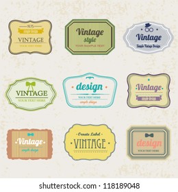 Vector set vintage labels