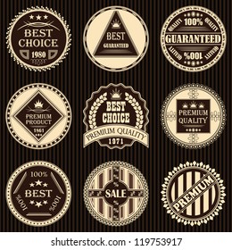 Vector set of vintage labels