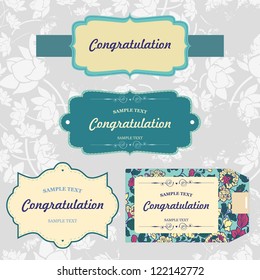 Vector set: vintage labels