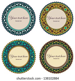 vector set of vintage labels
