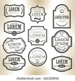 Vector Set Vintage Labels Stock Vector (Royalty Free) 261333965 ...