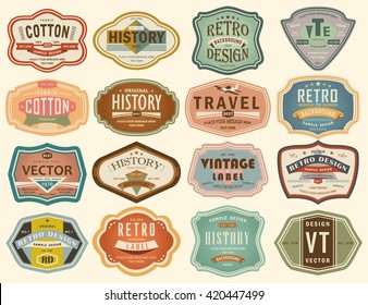 Vector set vintage labels