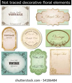 vector set: vintage labels