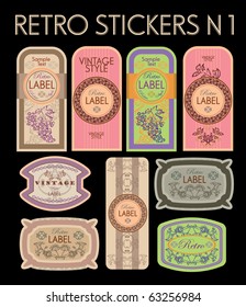 vector set: vintage labels