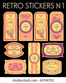 vector set: vintage labels