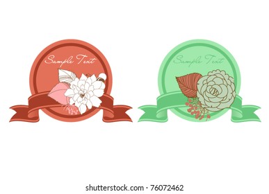 vector set: vintage labels