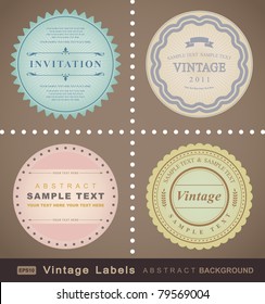 vector set: vintage labels