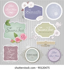 Vector set: vintage labels