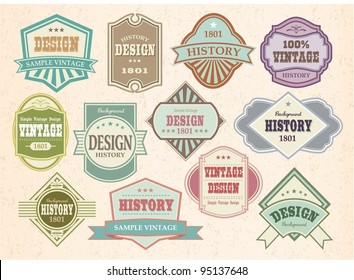 Vector set vintage labels
