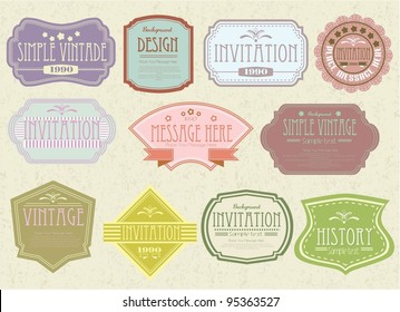 Vector set vintage labels