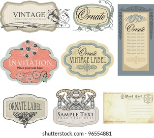 Vector set: vintage labels