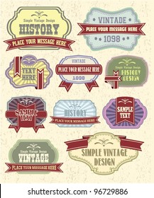 Vector set vintage labels