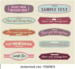 Vector set vintage labels