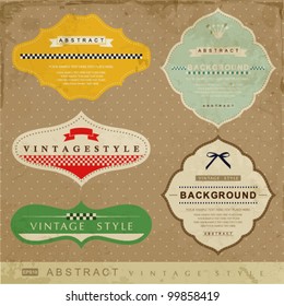 vector set: vintage labels