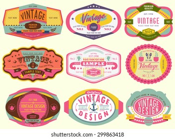 Vector set vintage labels 3