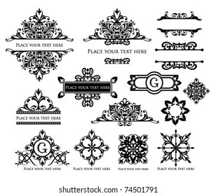 vector set vintage labels 4