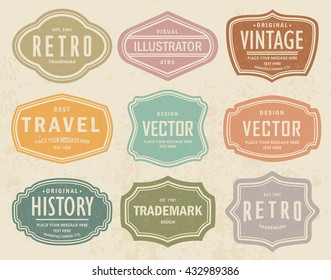 vector set vintage labels 5