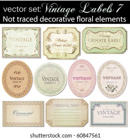 vector set: vintage labels 7