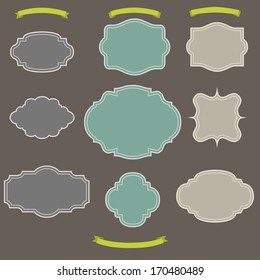 Vector set vintage labels, design elements and page decoration