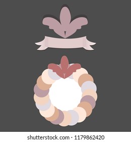 Vector set vintage labels and frame