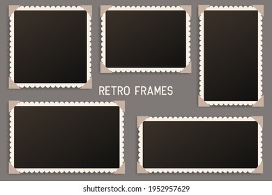 Vector set vintage labels and frame