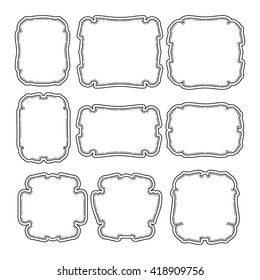 Vector set vintage labels and frame