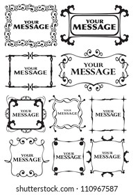 Vector set vintage labels with spaces for own copy.