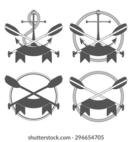 Vector set of vintage nautical labels