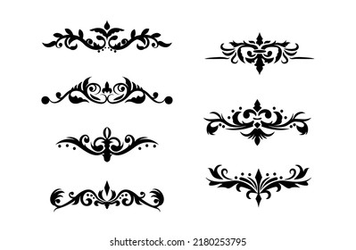 vector set of vintage ornament frame elements