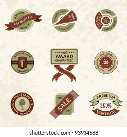 Vector set vintage ornate decor elements. ornaments ribbon stamps isolated