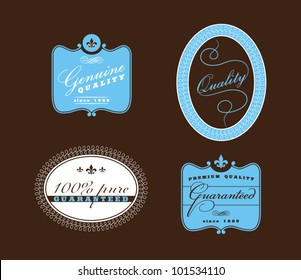 vector set: Vintage Ornate Labels