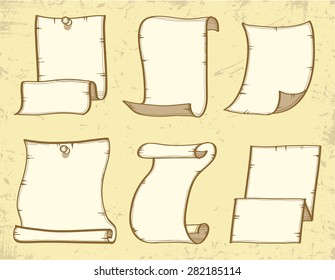 Vector Set Vintage Paper Designs Stock Vector (Royalty Free) 282185114 ...