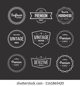 Vector set of vintage retro badges / stamps / labels/ insignias. Inspired by handcrafted classic signs.