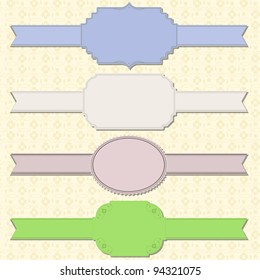 Vector set of vintage ribbons