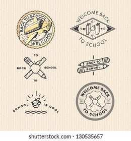 Vector set vintage school labels