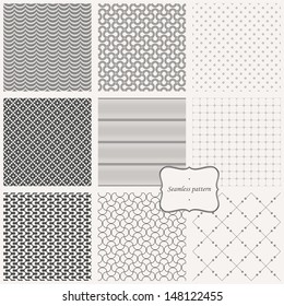 Vector set - vintage seamless pattern