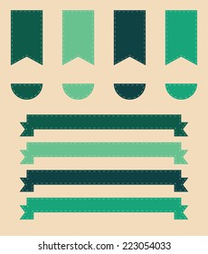 A vector set of vintage style banners