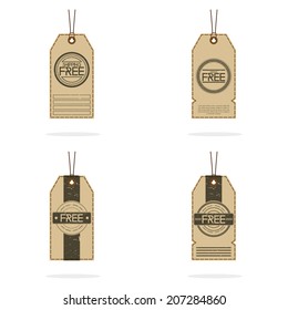 Vector Set Of Vintage Style Sale Tags Design Isolated