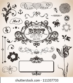 Vector set in vintage style for You